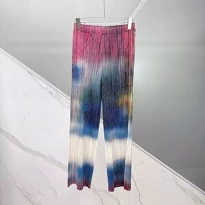 Multicolor micro-pleated Women's
Pants